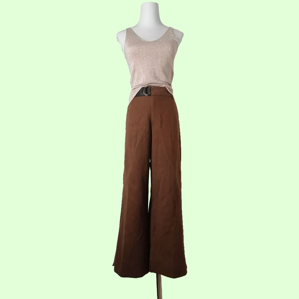 sz: 28 (31W / 35L), vintage y2k brown thickened wide-leg pants